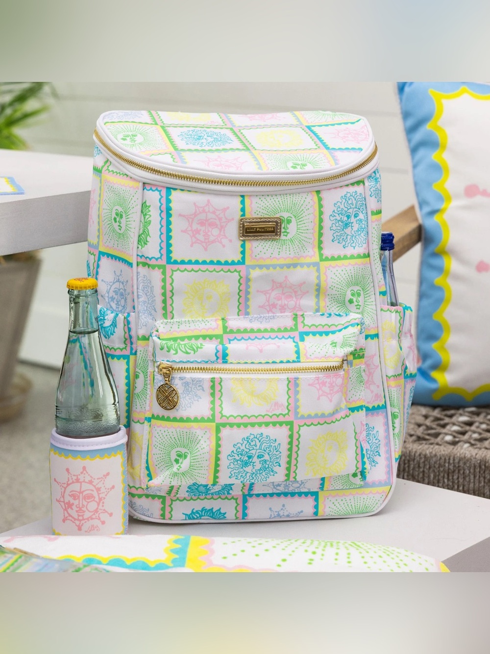 Lilly Pulitzer Backpack Cooler, Sun Tiles Home